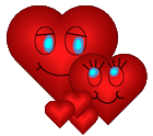 Gif animé coeurs rouges